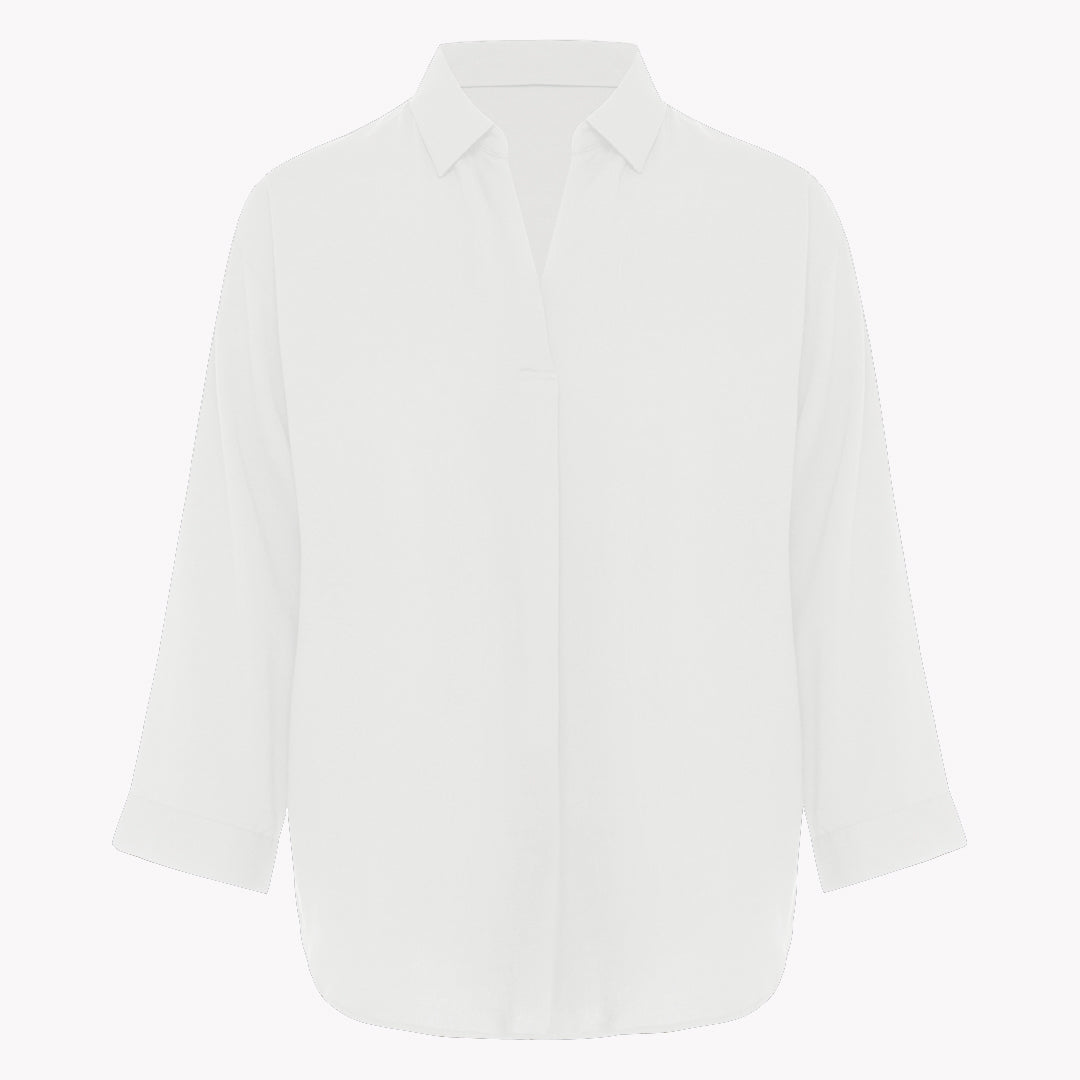 White blouse on a light gray background