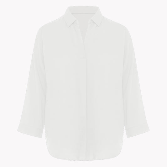 White blouse on a light gray background