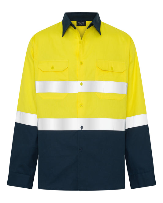 1316TTR 190 Men's Long Sleeves Hi Viz Shirt with Reflective