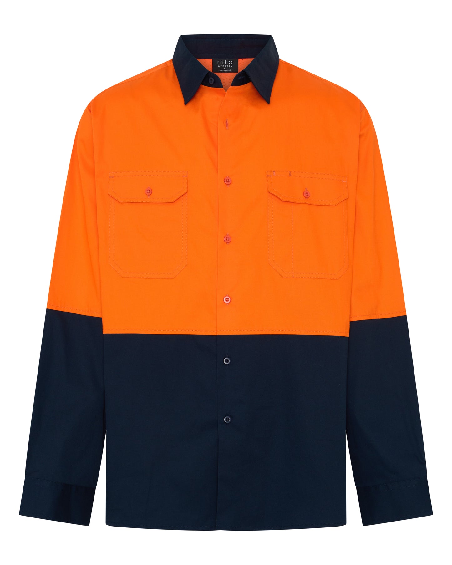 1316TT Men's Long Sleeve Two Tones Hi-Viz Shirt