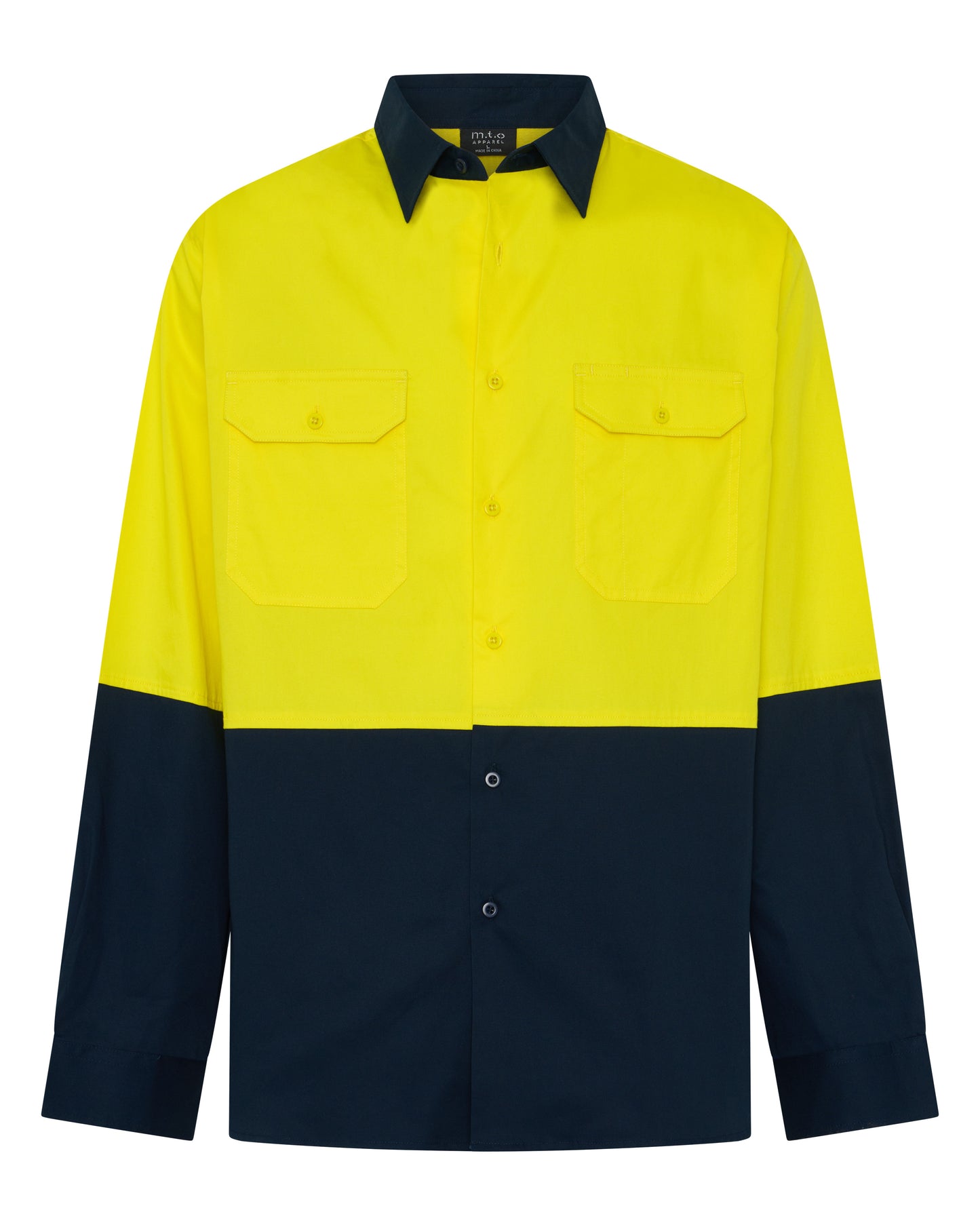 1316TT Men's Long Sleeve Two Tones Hi-Viz Shirt