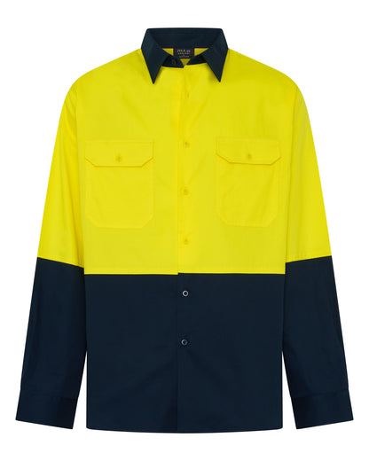 1316TT Men's Long Sleeve Two Tones Hi-Viz Shirt