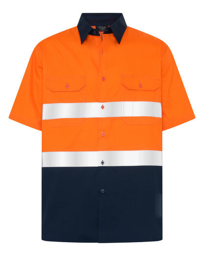 1329TTR Men's Short Sleeves Hi Viz Shirt with Reflective