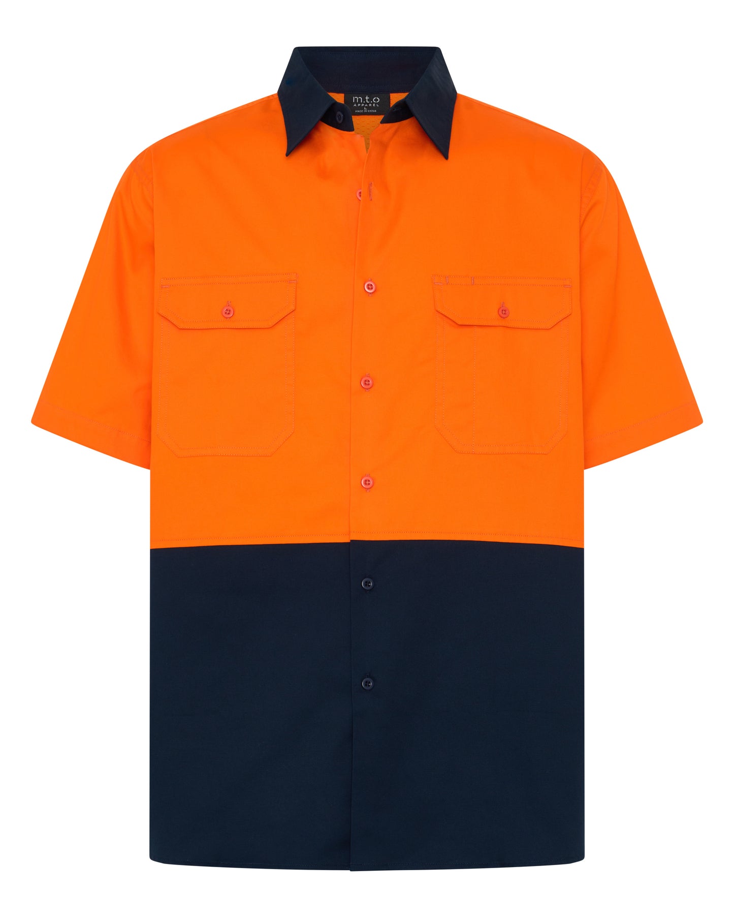 1329TT Men's Short Sleeves Two tones Hi Viz Shirt