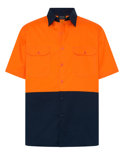 1329TT Men's Short Sleeves Two tones Hi Viz Shirt