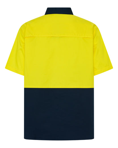 1329TT Men's Short Sleeves Two tones Hi Viz Shirt