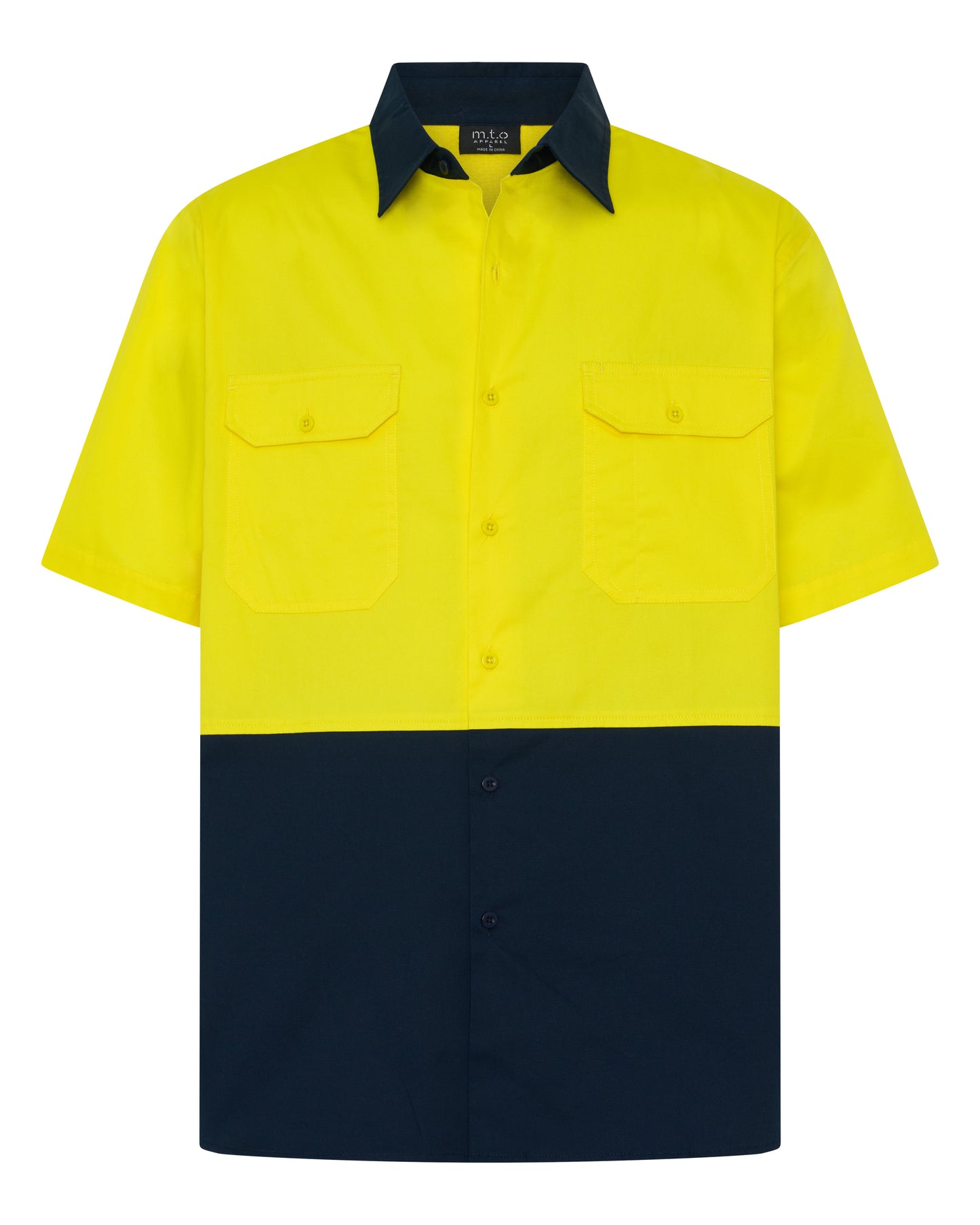 1329TT Men's Short Sleeves Two tones Hi Viz Shirt