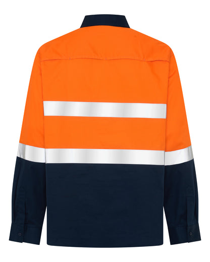 1330TTR Long Sleeves Hi Viz 1/4 placket with Reflective