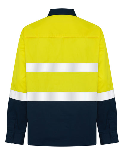 1330TTR Long Sleeves Hi Viz 1/4 placket with Reflective
