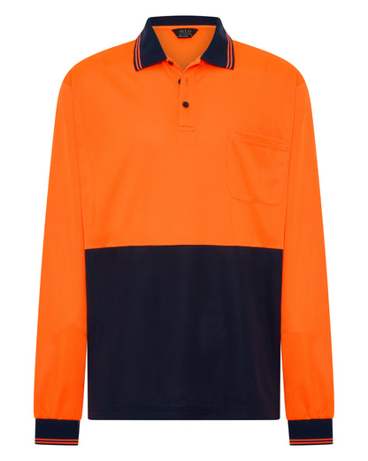 1336TT Hi Viz Long Sleeves Two Tones Polo