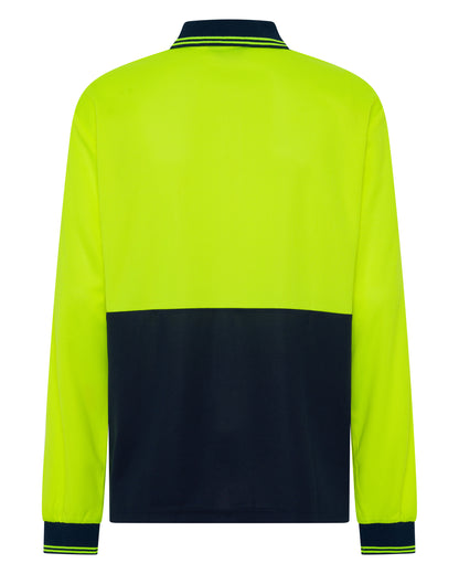 1336TT Hi Viz Long Sleeves Two Tones Polo