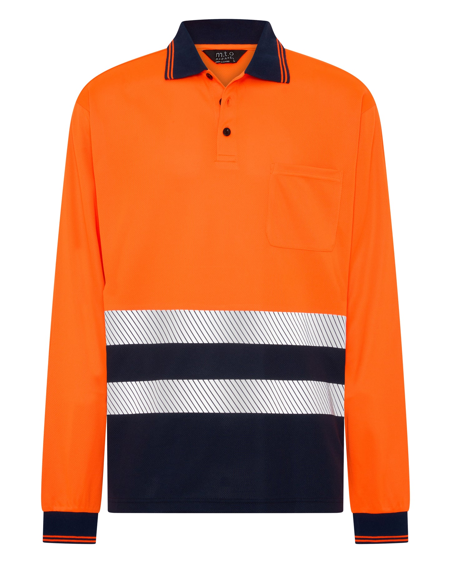 1336TTR Hi Viz Long Sleeves Polo with Reflective