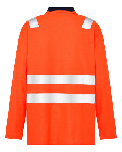 1387TTR CVC LONG SLEEVE POLO WITH REFLECTIVE