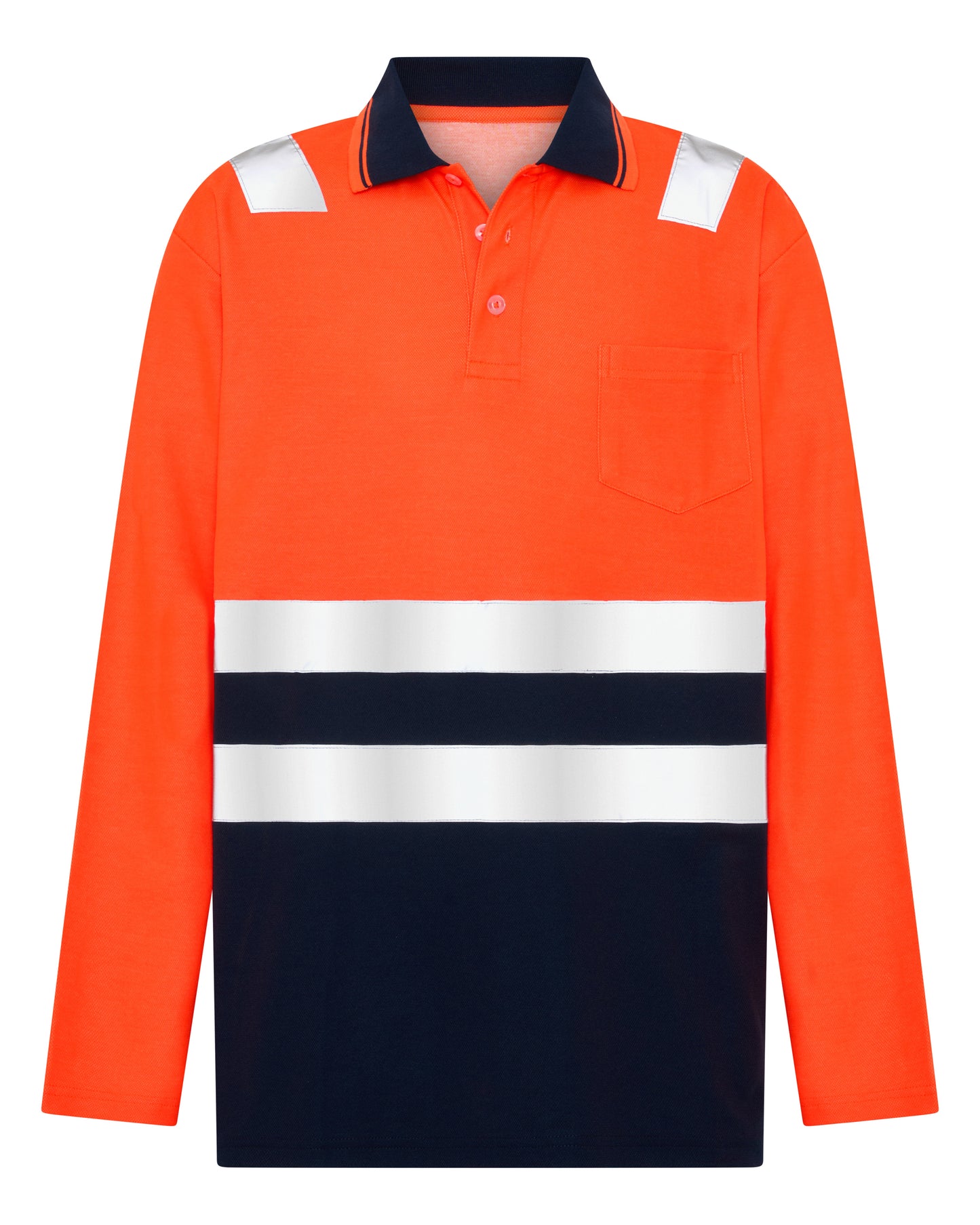 1387TTR CVC LONG SLEEVE POLO WITH REFLECTIVE