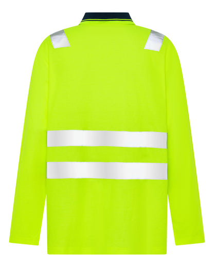 1387TTR CVC LONG SLEEVE POLO WITH REFLECTIVE