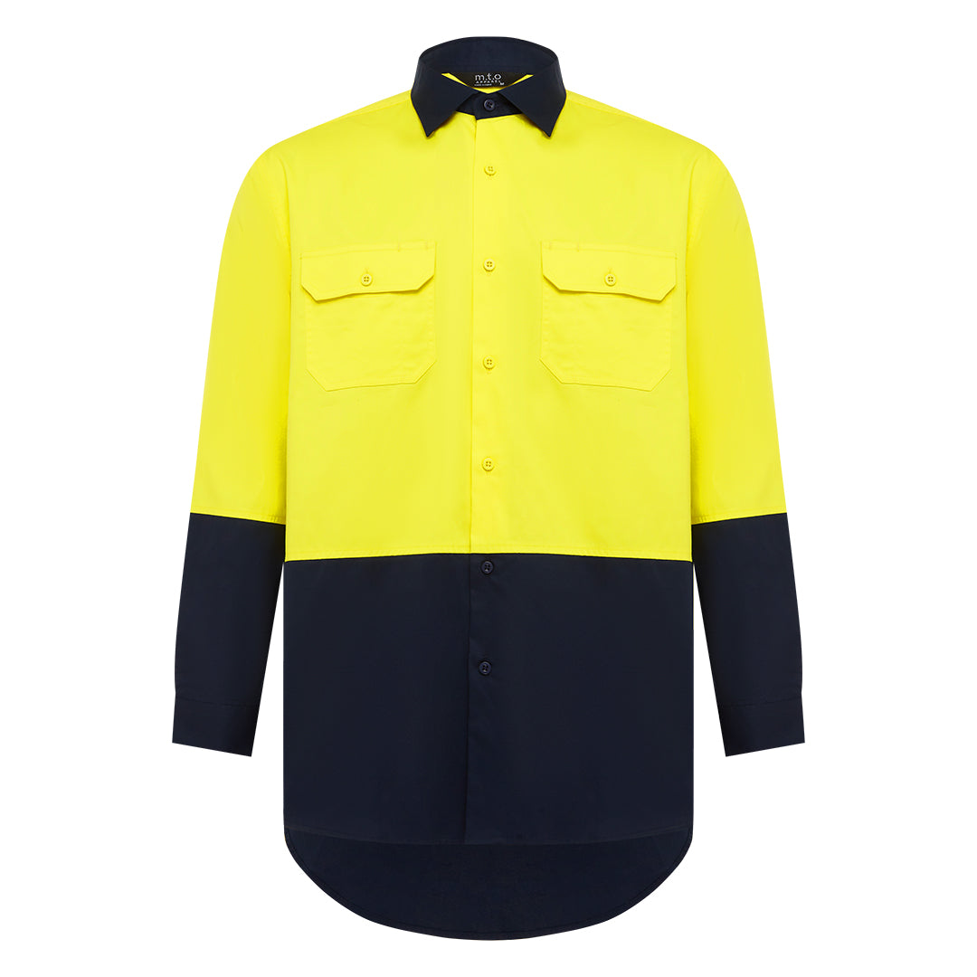 1316TT Men's Two Tones Long Sleeve Hi-Viz Shirt