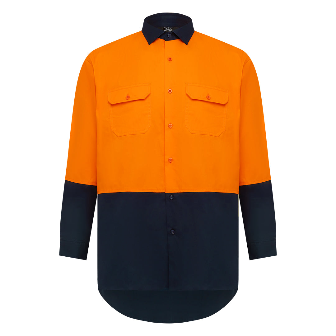 1316TT Men's Two Tones Long Sleeve Hi-Viz Shirt